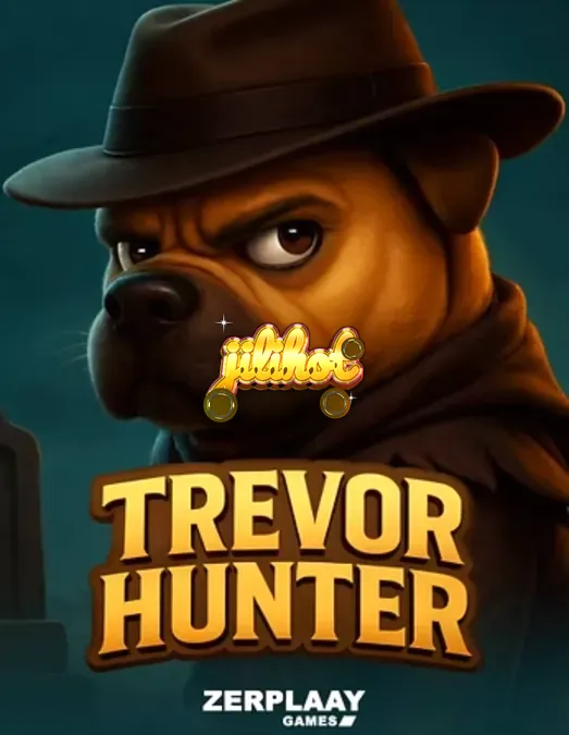 Si Trevor ang Shar Pei sa gitna ng isang madilim at misteryosong sementeryo sa Trevor Hunter slot.